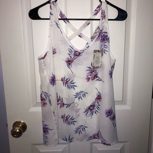 Charming Charlie Floral Tank Top